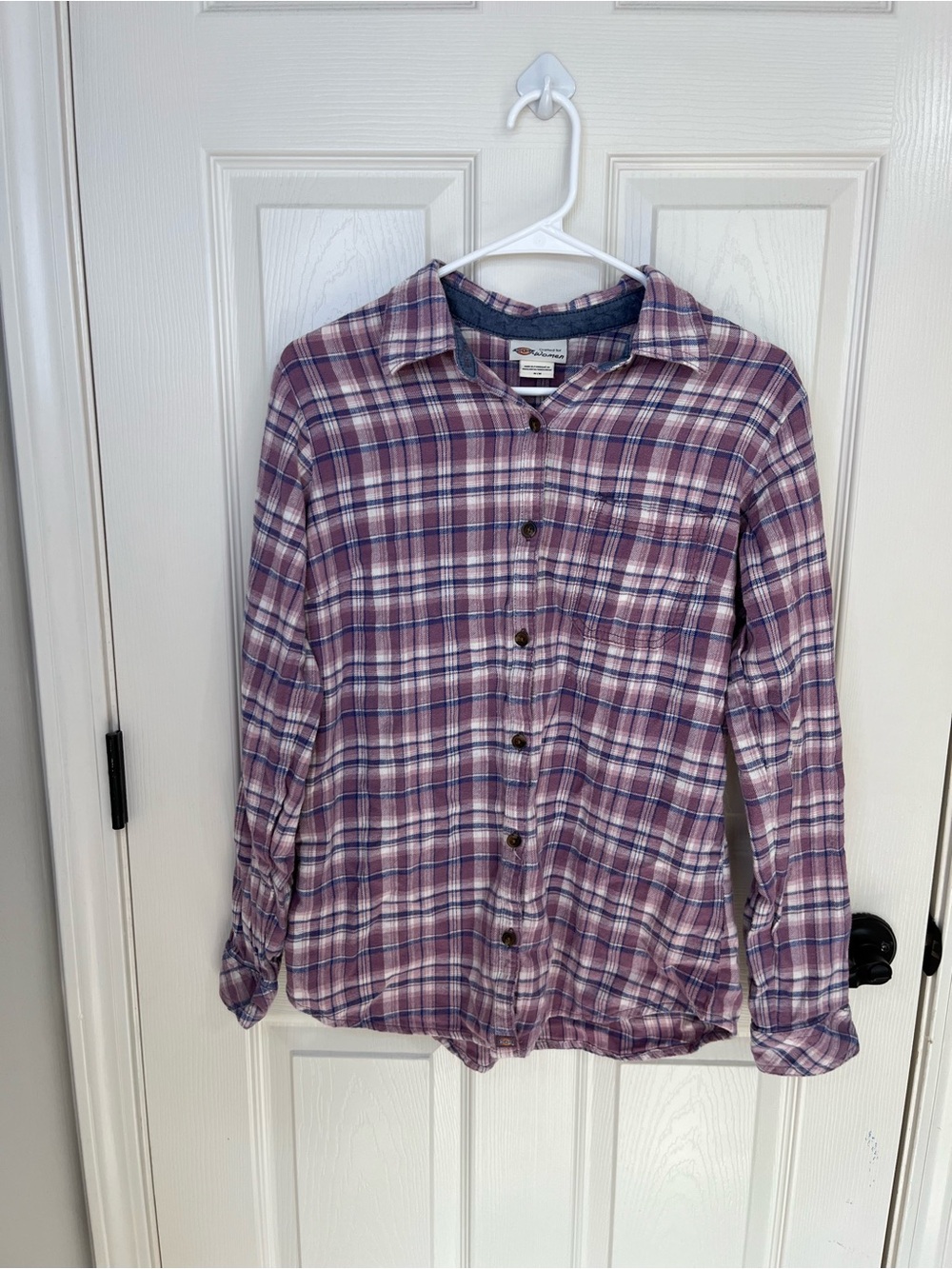 Dickies Purple Plaid Button-Down Shirt